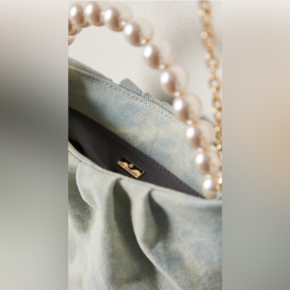 Lele Sadoughi Marlowe Faux Pearl Top Handle Bag - Picture 5 of 11
